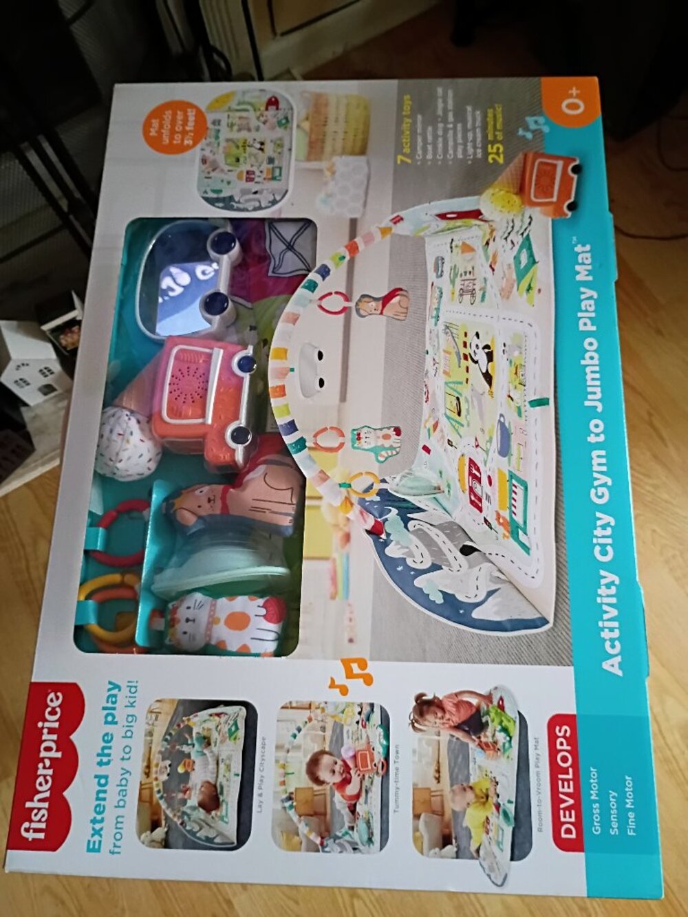 Fisher-Price 3-in-1 On-the-Go Camper Activity Gym & Extra Large Play Mat GJD41 N
